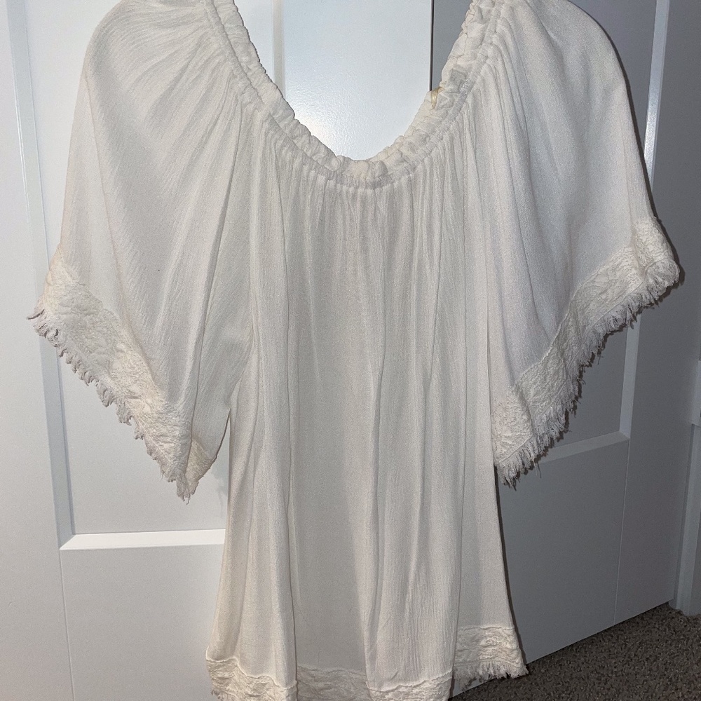 White Off the Shoulder Top